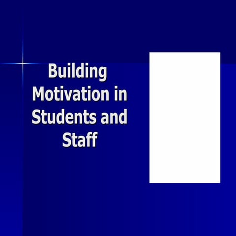 Building student motivation