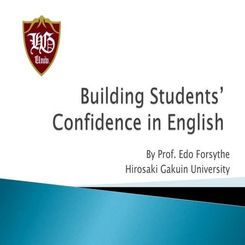 Building Students' Confidence in English