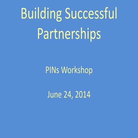 Building successful partnerships june 2014 v2