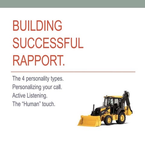 Building Successful Rapport