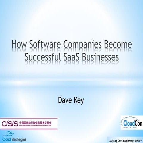 Building successful SaaS businesses by Cloudstrategies.biz