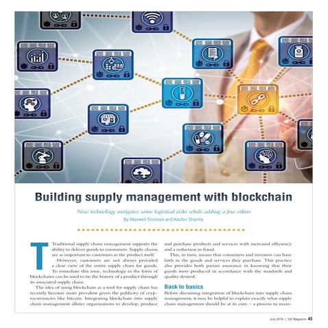 Building supply management with blockchain