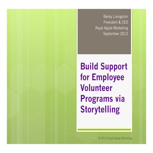 Building Support Through Storytelling