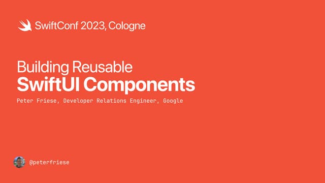 Building Reusable SwiftUI Components