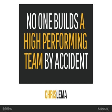 Building High Performance Teams