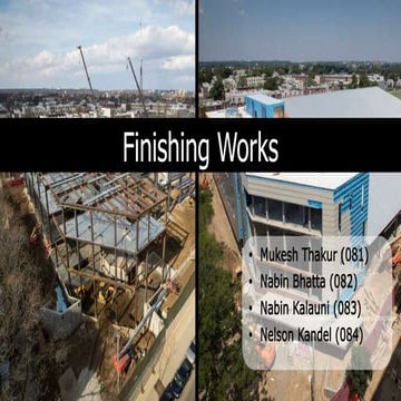 Building Technology - Finishing Works