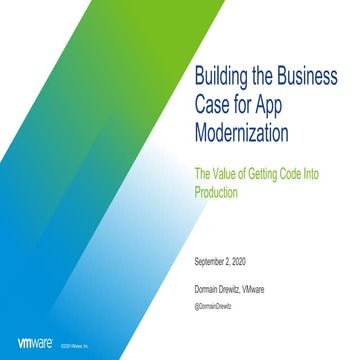 Building the Business Case for App Modernization