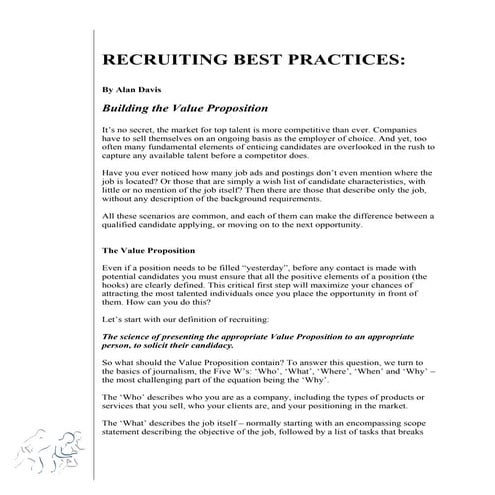 Building the #ValueProposition