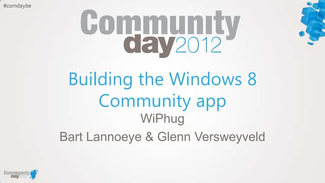 Building the windows 8 community app