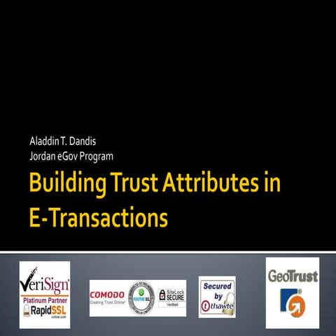 Building trust attributes in e transactions (final) ver 3.0