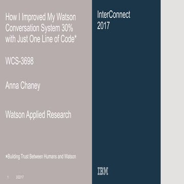 Building Trust Between Human and Watson