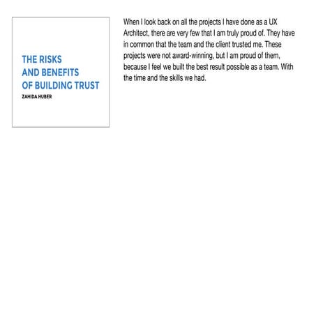 The Risks and Benefits Of Building Trust | PDF