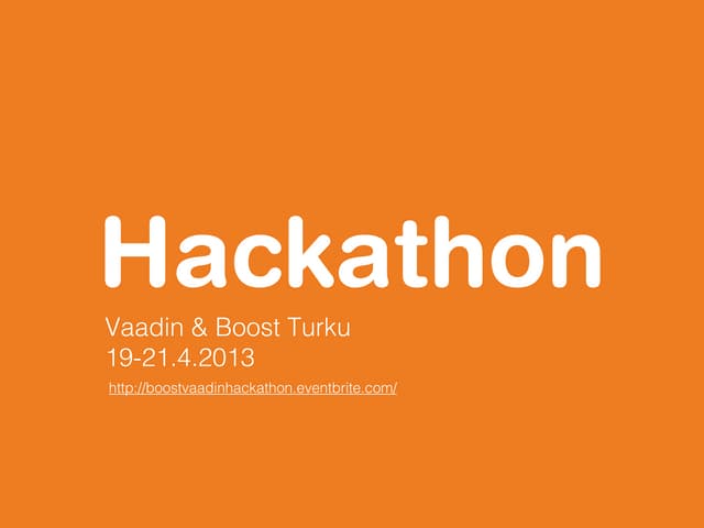 Hackathon - Building vaadin add on components