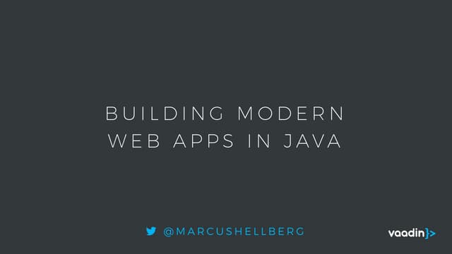 Building web apps with vaadin 10