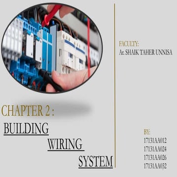#Building wiring system#presentation#Wire is a single electrical conductor, whereas a cable is a group of wires swathed in sheathing.