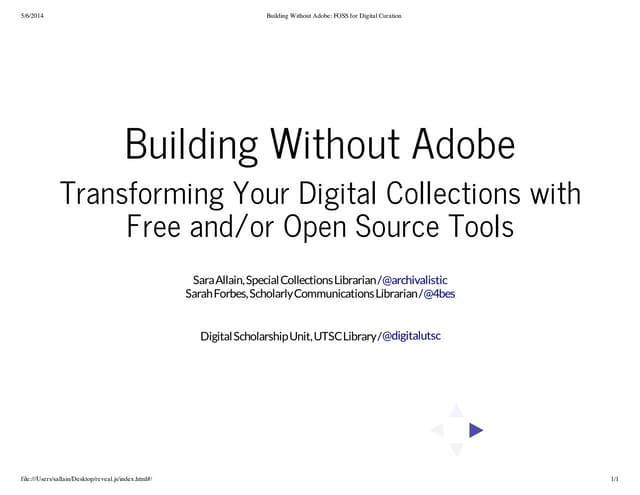 Building Without Adobe: Transforming Your Digital Collections with Free and/o...