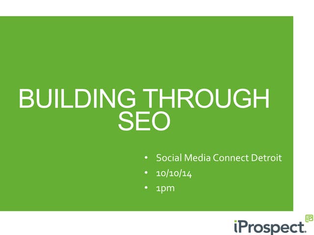 Building Through SEO