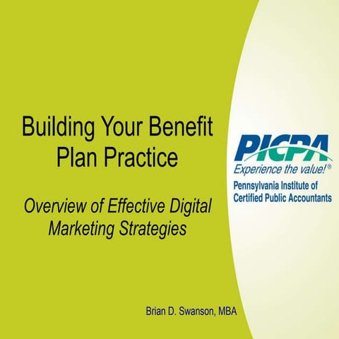 Building your benefit plan practice