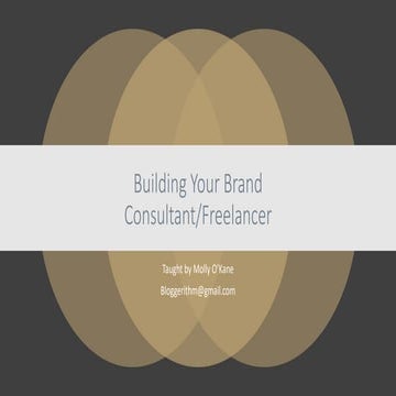 Building your brand for freelancers and consultants