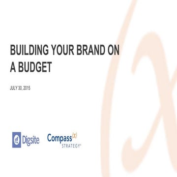 Building your Brand on a Budget