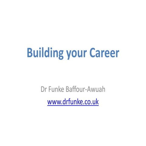 Building your career