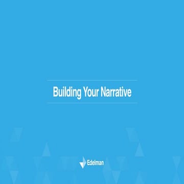Building your narrative - Entrepreneurship 101