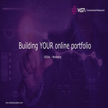 DISHA : Building your online portfolio