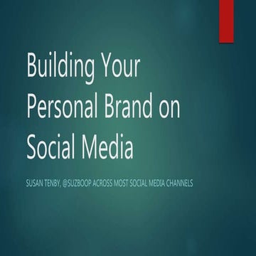 Building your personal brand on social media