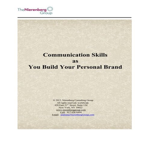 Building your personal brand with everyday communication skills