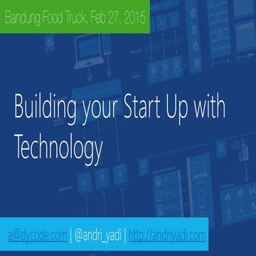 Building Your Startup with Technology