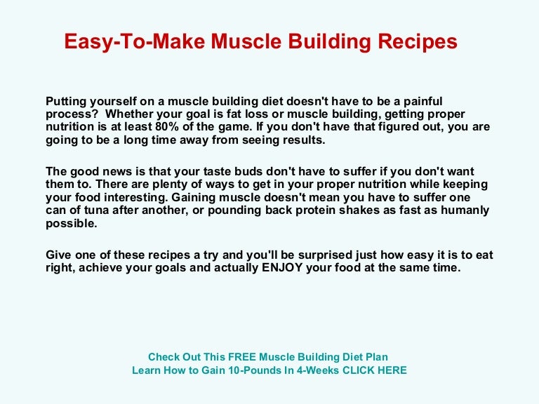 Build muscle diet plan
