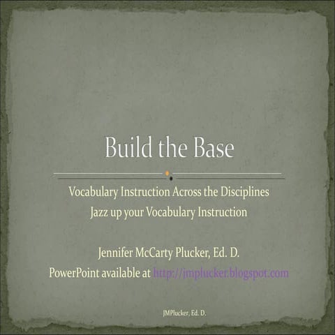 Build the Base  osseo