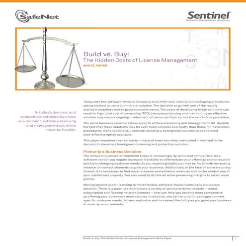 Build vs. Buy: The Hidden Costs of Licensing 