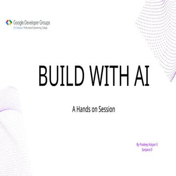 BUILD WITH AI GDG on Campus PEC Tiruvallur.