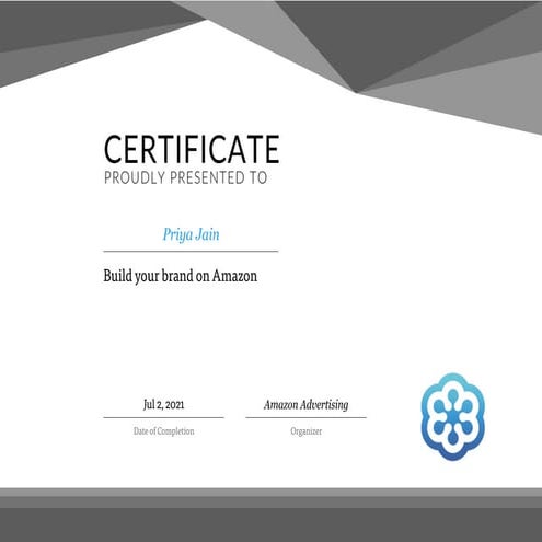 Build your brand certificate