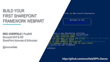 Build Your First SharePoint Framework Webpart