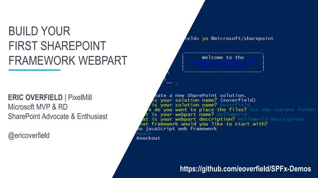 Build Your First SharePoint Framework Webpart