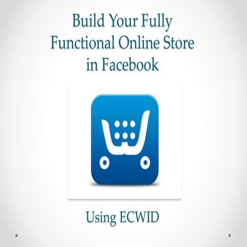 Build Your Fully Functional Online Store