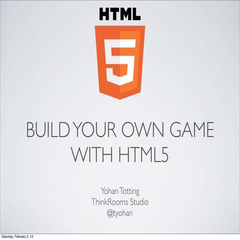 Build your own game with html5