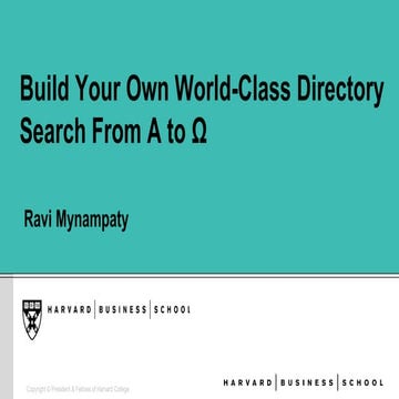 Build Your Own World Class Directory Search From Alpha to Omega