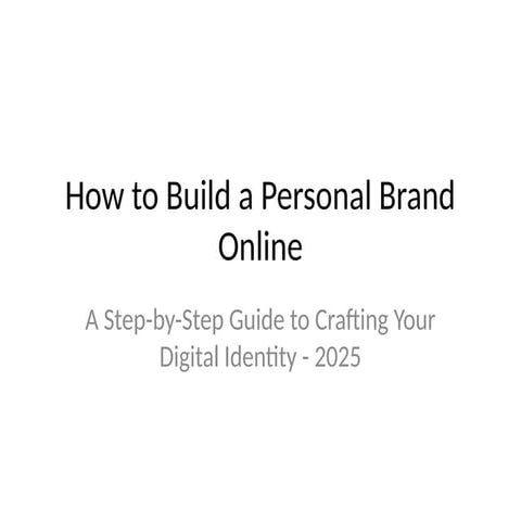 Photo inspiration: Gallery Detail: Build Your Personal Brand Online 2025
