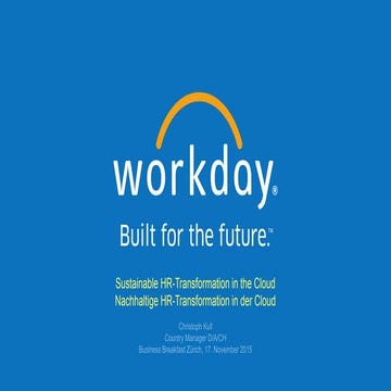Built for the future with Workday #inZurich
