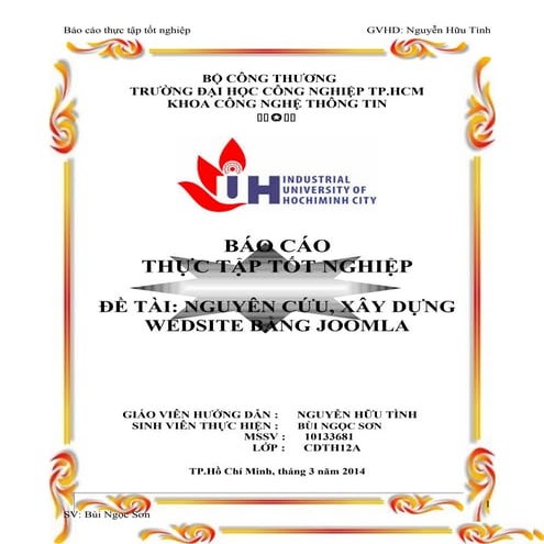 Báo Cáo Thực Tập Thiết Kế Wedsite Bằng Joomla