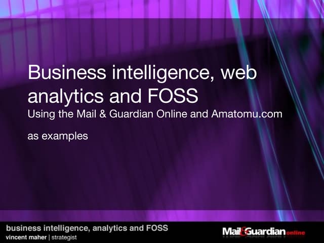 Buisness Intelligence and Web Analytics