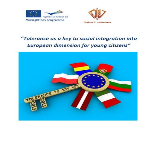 Tolerance as a key to social integration into European dimension for young ci...