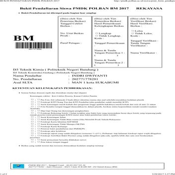 Bukti pendaftaran pmdk polban 2017 42