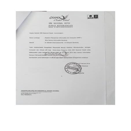 BUKTI SURAT KETERANGAN DAN ST JANUARI 2014