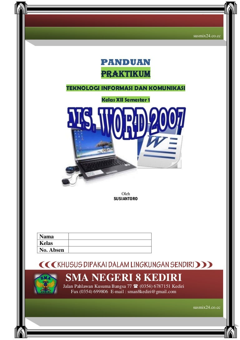 Buku Panduan Praktikum Ms Word 20072
