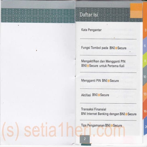 Buku panduan bni e secure
