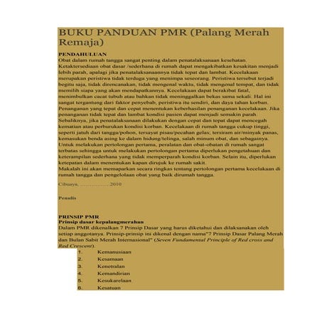 Buku panduan pmr | DOCX